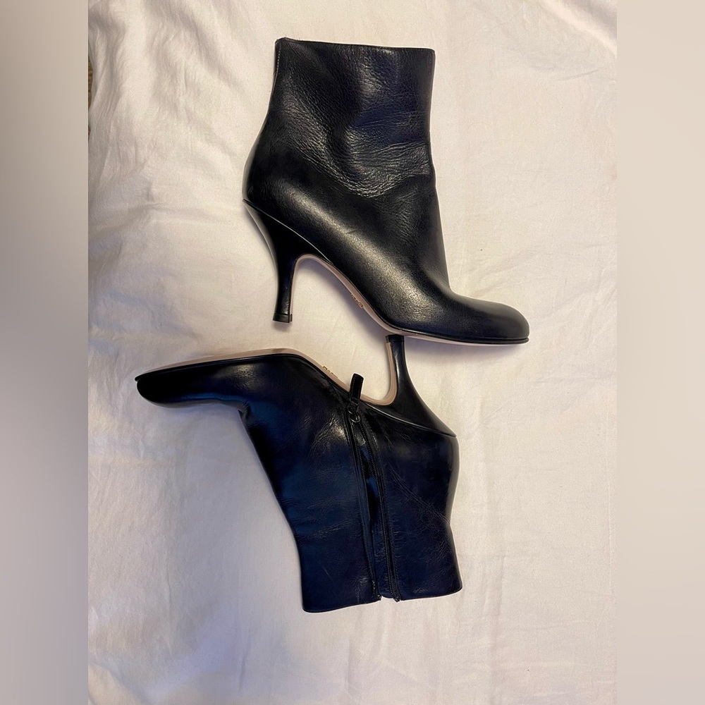 Worn once, PRADA leather booties